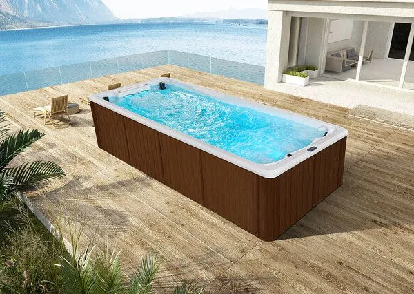 Outdoor Infinity Pool; Outdoor Villa Homestay Family Surfing Finished Pool Smart Constant Temperature Acrylic Pool. photo-3