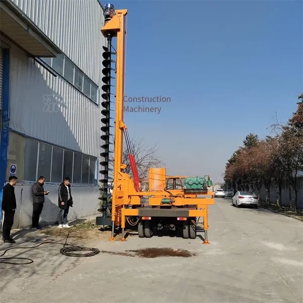 Wheeled Civil House Foundation Pile Driver, 6-meter Long Spiral Drilling Machine With 360-degree Rotating Drilling photo-2