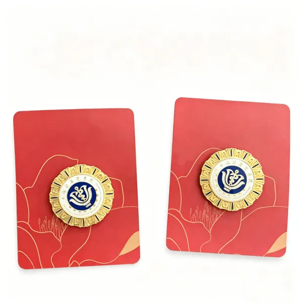 Custom Round Soft Hard Paint Conference Badge Architectural Forum Souvenir Metal Pin photo-3