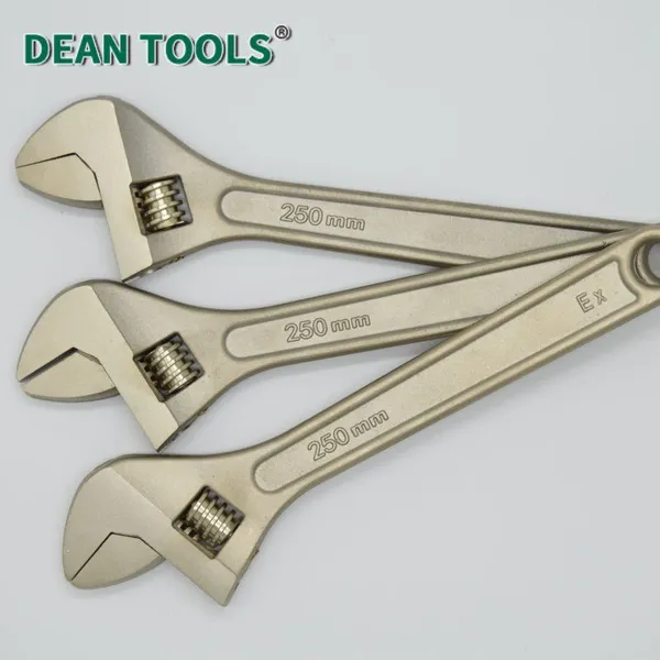 Explosion-Proof Non-Sparking Adjustable Wrench DEAN TOOLS Beryllium Bronze 12-Inch Oil Refinery Chemical Plant Maintenance