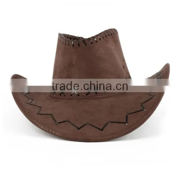 Fashionable Brown Leather Cowboy Hat/Wholesale Cowboy Hats photo-5