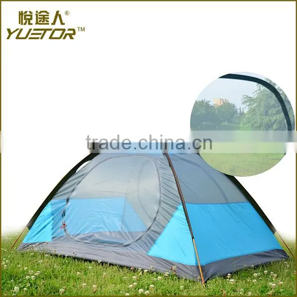 Waterproof Double Layer 2, 3, 4 Person 3 Season Aluminum Rod Double Skylight Outdoor Camping Tent photo-5