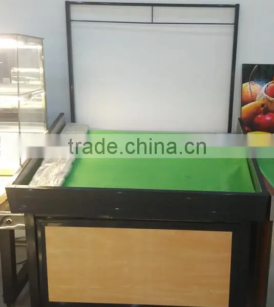 APEX Supermarket Wood Vegetable and Fruit Display Shelves With Top Rack