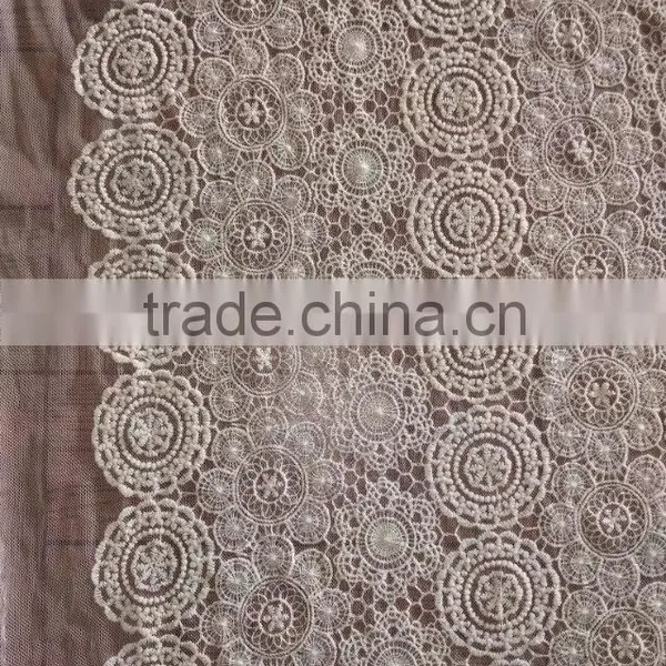 Cotton Lace Fabric Embroidery Water Soluble Full Lace for Garment Accessory photo-2