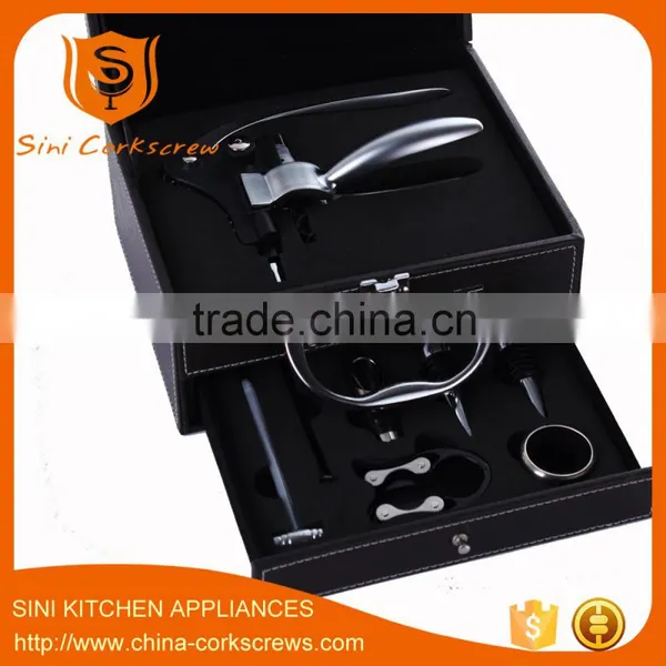 Wine Sets Wine Accessory With Leather Box Collection Wine Box photo-3