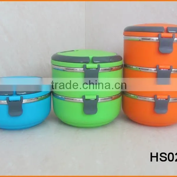 HS029 Plastic And Stainless Steel Combination Lunch Box photo-3