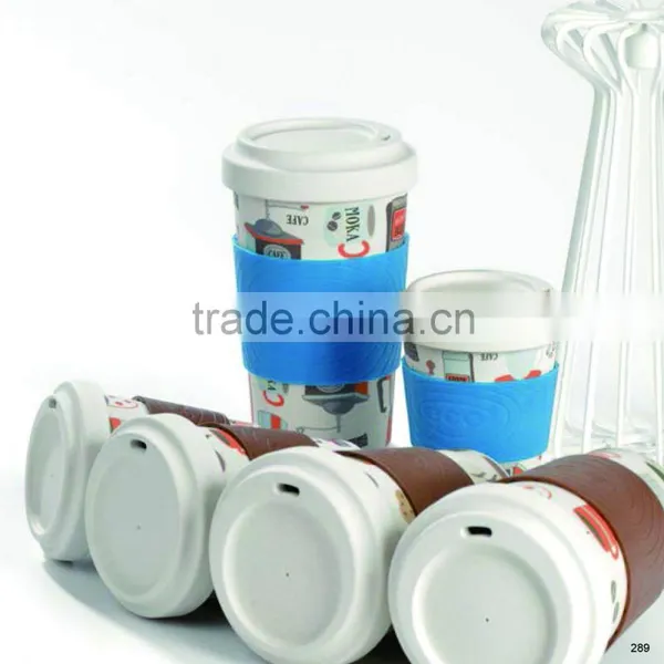 Christmas Bamboo Fiber 300ml Water Cup,colorful Coffer Mug photo-3