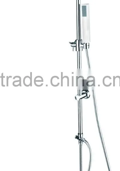 China Stainless Steel Tube Wall Mounted Bathroom Rain Shower Set