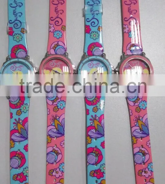 Fashion PVC Band Plastic Watch for Promotion Plastic Ladies Watch Custom Printed Strap Womens Full Printed Plastic Watch photo-5