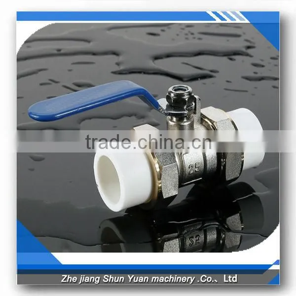 Factory PPR PB Double Union Brass Ball Valve Brass Valve Copper Ball Valve for Ppr Pipe and Hose