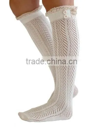 Black Friday Color Button Down Leg Warmers Lace Boot Cuff Socks Legwarmers Womens Knit Leggings at Stock photo-5