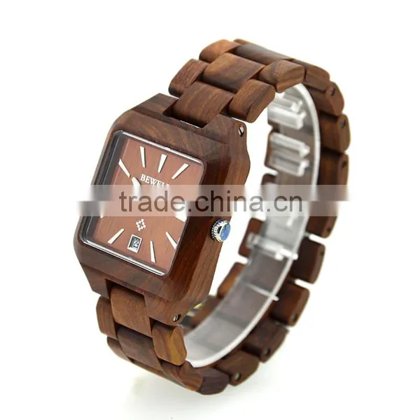 2016 Natural Eco-friendly New Design Wooden Wrist Watchmen Size,case Diameter is 40mm,red Sandalwood Case and Band 2315 Movement photo-6