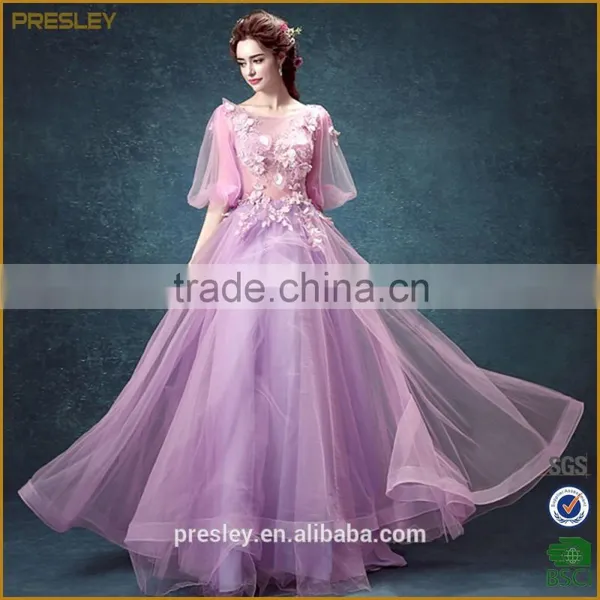 2016 Hot Sale Fashion100% Polyester Silk Chiffon Soft Textile Hand Woman Dress
