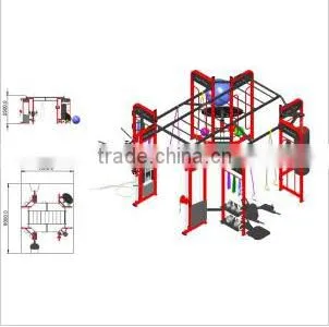 Commercial Crossfit Gym Equipment /Multi Synergy 360 Gym Fitness/ Group Training Fitness Equipment/multi Jungle 8 Stacks(S-1001) photo-2