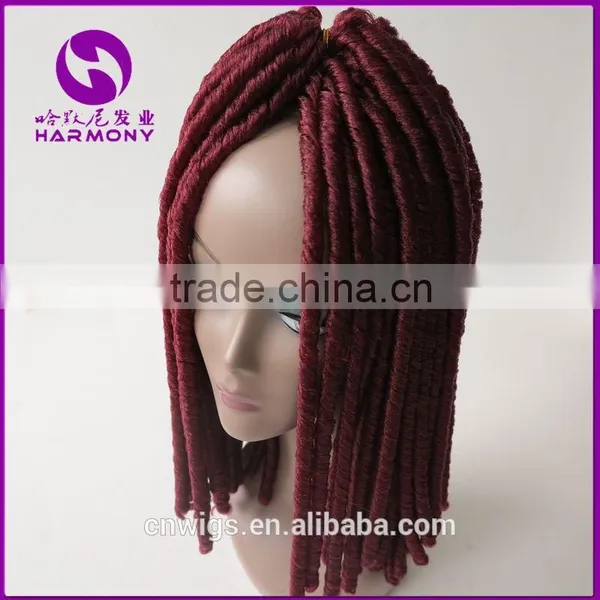 ( Burgundy Color ) HARMONY 18inch 110grams Synthetic Dread Locks Twist Hair Extensions Dreadlocks Braiding Hair photo-4