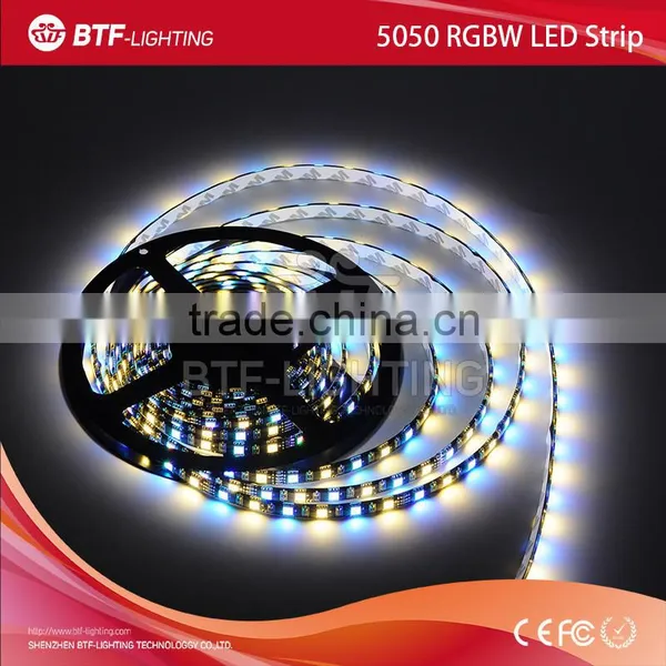 5050 RGBW 5m 60leds/m Led Strip Rgbw RGB+Warm White Strip Waterproof in Silicon IP65 Black PCB DC12V SMD 5050 Mixed Color photo-5