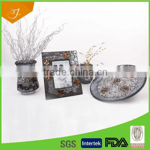 New Products 2014 Hot Glass Mosaic Vases Set, High Quality New Glass Mosaic Vases Set photo-2