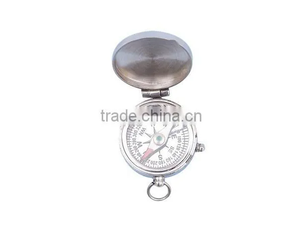 Chrome Magellan Compass -Brass Pendant Silver Finishing Compass 13361 photo-2