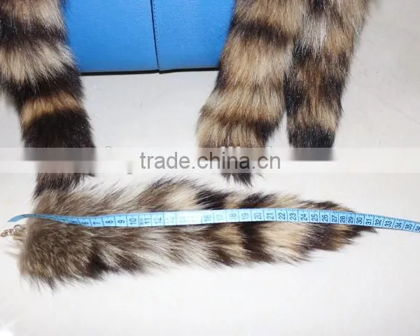 Wholesale Natural Color Fox Tail Fur Keychain / Fox Fur Tail photo-3