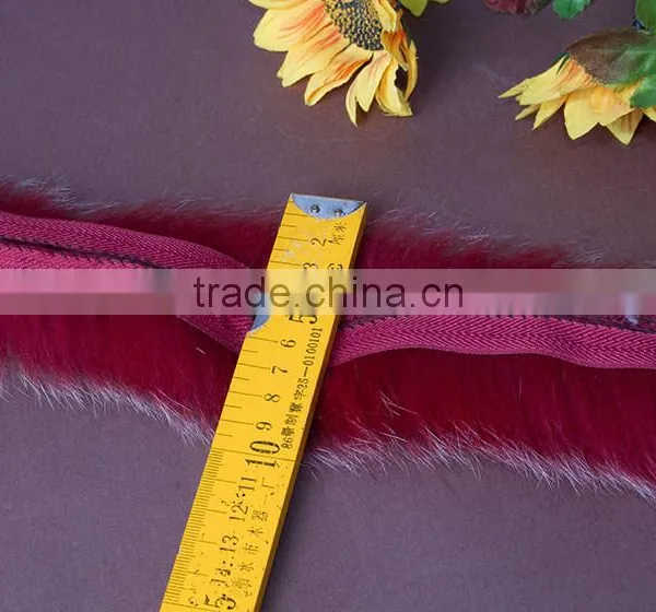 Natural Colored Fox Fur Strips / Blue Fox Trimming For Hoods And Collars photo-5