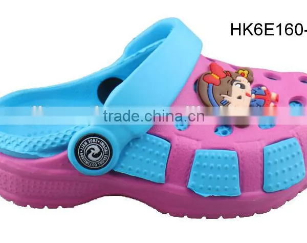 2016 Double Layer Colorful Printing Upper Kids Clogs, Anti Skiding Dots Clogs photo-2