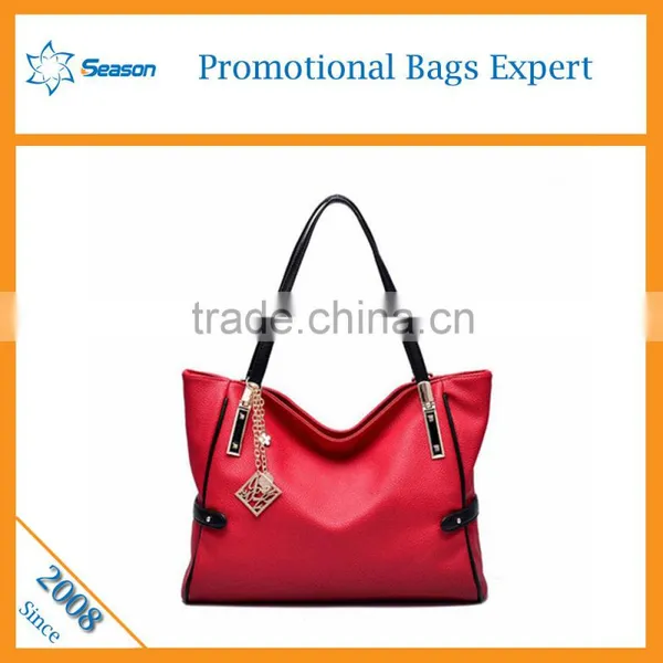 New Arrival Women's Leather Tote Shoulder Bag Plain Handbags Ladies 2016 photo-2