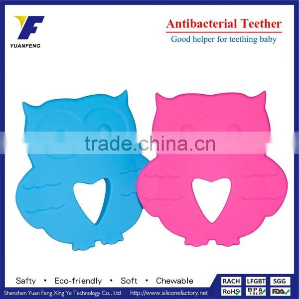 Cute Owl Shape Kids Chew Toys Silicone Baby Teething Pendant Supplies photo-2