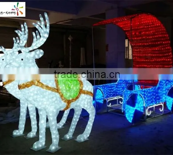 Large Christmas Light With Santa and Reindeer Smart Outdoor Christmas Reindeer Lights photo-2