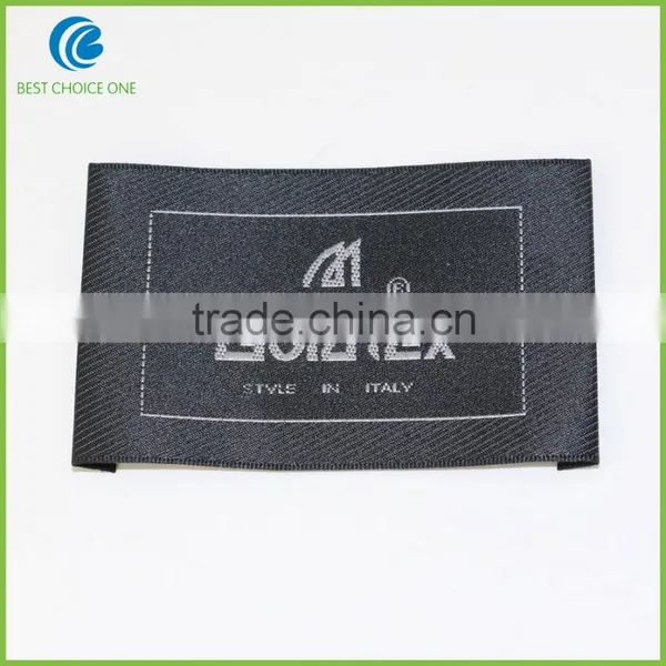 Black Background Custom Designer Broadloom Woven Labels For Clothing photo-2