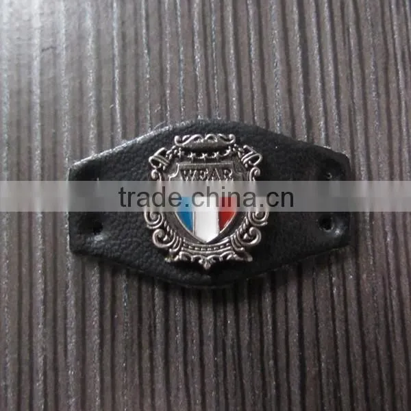 Small Piece of Black Leather Label for Garments photo-2