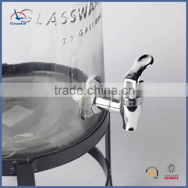 High Quality Large Glass Jar With Tap Hot Sale Drinking Dispenser Glass photo-3