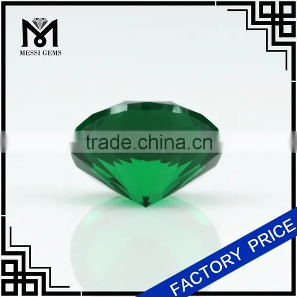 Synthetic Nano Emerald 8mm Round Brilliant Cut Nano Gem for Jewelry photo-5