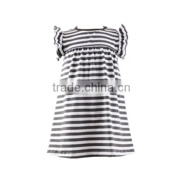 Latest Design Wholesale Fashionable Stripe Dress Little Baby Girls Dress Cotton Baby Girls Dress photo-4