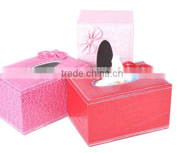 Elegant Design Cheap Leather Tissue Box Holder Cover photo-5