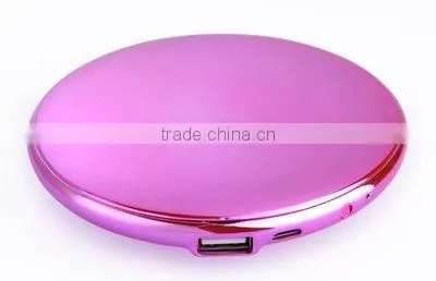 smart mirror round power bank