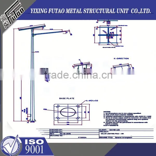 High Quality Galvanized Street Lamp Poles.lighting Poles photo-4