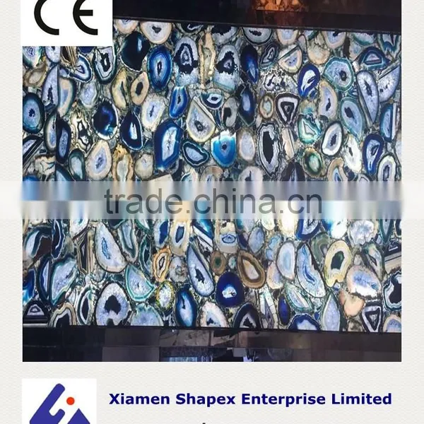 Blue Faux Marble Blocks Wall Panels for Sale photo-3