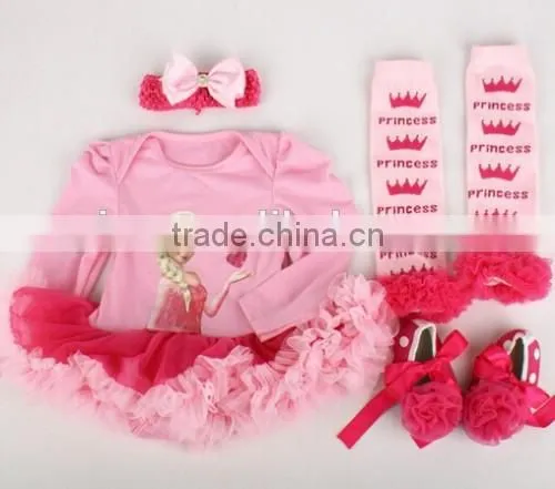 Children Frocks Flower Tutu Dress Cotton Long Sleeves Flower Tutu Dress photo-6