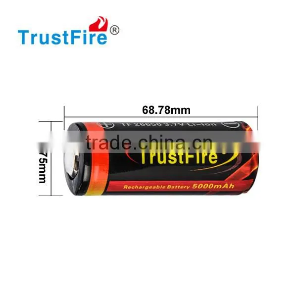 Trustfire Original Rechargeable 3.7V li Ion Button Top 5000mah Hgh Capacity Lithium Battery photo-2