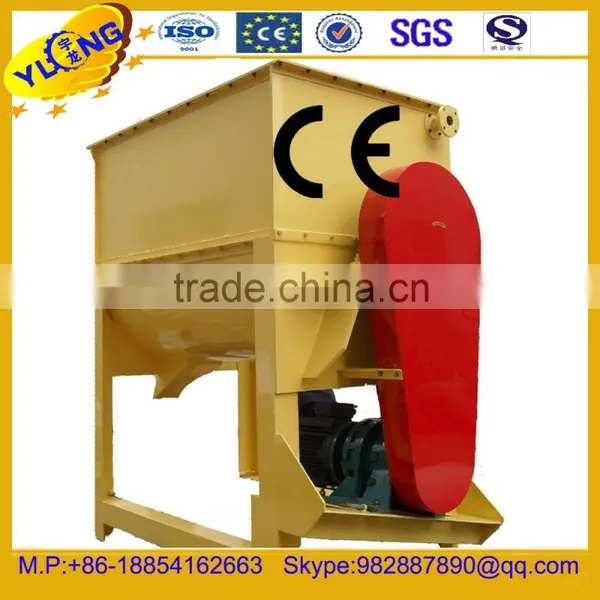 Poultry Feed Mixing Machine Single Shaft Twin Screw Blender 18.5kw Horizontal Feed Mixer photo-2