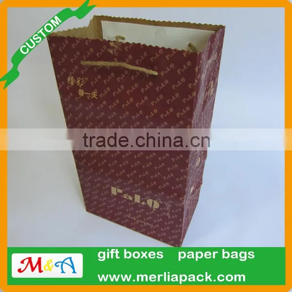 Premier Natural Kraft Shopping Bag Brown Natural String Jute Twines Hemp Rope Handles Serrated Bags photo-2
