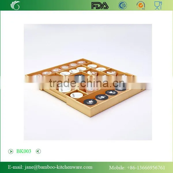 Bamboo Expendable Flatware Silverware Kitchen Drawer Organizer Clutter photo-3