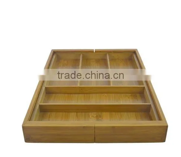 DT021/Bamboo Expandable Drawer Organizer,Utensil-Cutlery Utility Drawer Organizer photo-2