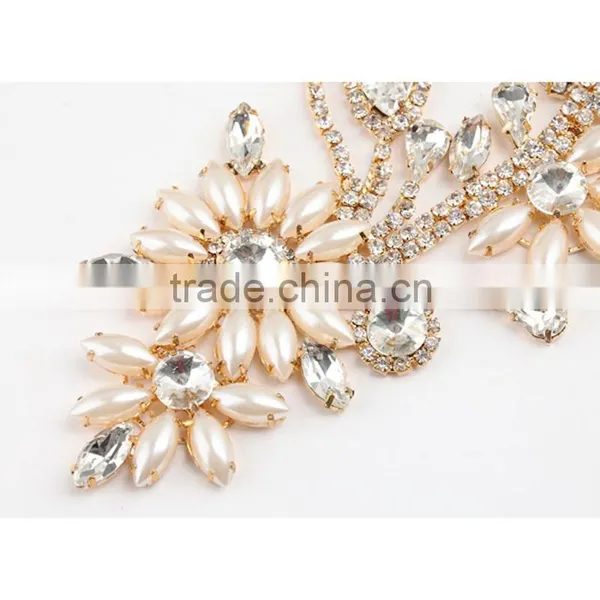 Wholesale New Style Gracious and Elegant Plastic Pearl Rhinestone Lace for Overall Decoration photo-2