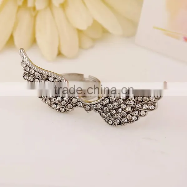 Jewellery Gold Wing Open Mouth Engagement Ring photo-5