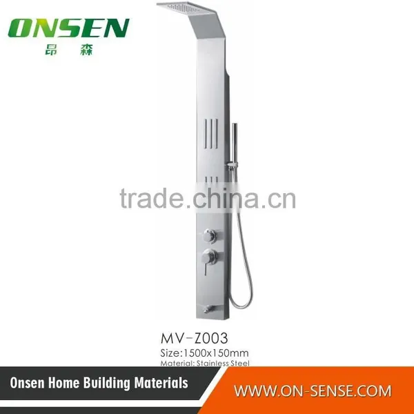 Eco-friendly Bamboo Shower Panel With Massage Nozzles Hand Spray Rain Style Shower photo-3