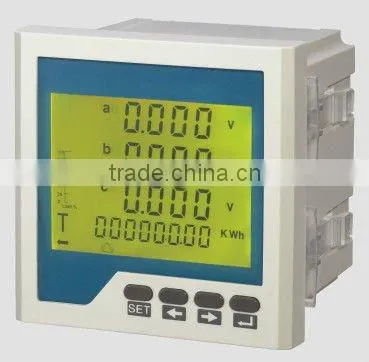 96*96 THREE-PHASE THREE ROW MULTICHANNEL LCD DIGITAL DISPLAY ENERGY METER RH-3D3Y