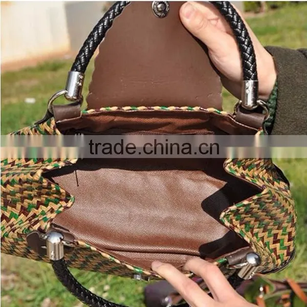 2016 Newest Women's Straw Bags!High-quality Man-made Ladies Travel Beach Handbags Hot Nice Shopping Woven Straw Carry Bags photo-5