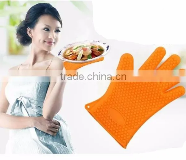 2016 Assorted Colors Silicone BBQ Gloves Cooking-Heat Resistant Silicone Cooking Gloves photo-3