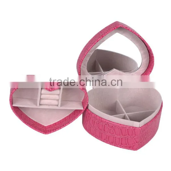 Chinese Factories Wholesale Custom High-grade PU Leather Jewelry Box, Heart-shaped Box photo-2